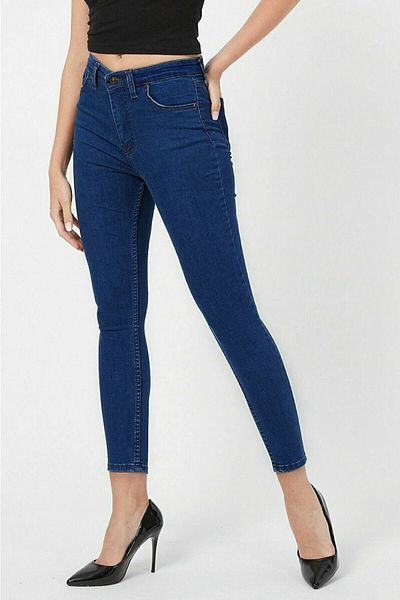 Ramrod Jeans Women's High Waist Skinny Jeans Dark Blue