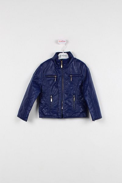 incity Girl's Sax Leather Coat