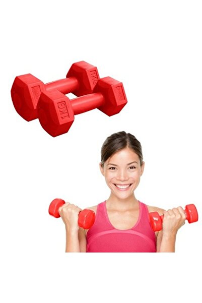 çu çokuygunuz Plastik Gövdeli 2 Adet 1 Kg Ağırlık Barı Dambıl Spor Egzersiz Barı