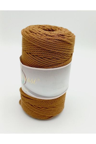 angel çanta aksesuar 3 Twist Macrame Twine Ανοιχτό Καφέ
