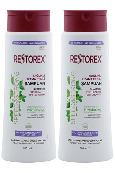 Restorex Sampuan Sağlıklı Uzama Etkili 500 ml Saç Dökülmesine Kar X 2 Adet