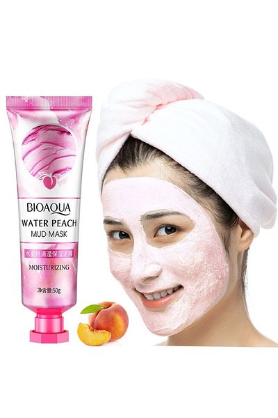 Bioaqua Peach Moisturizing Brightening Mud Clay Mask 50 Gr