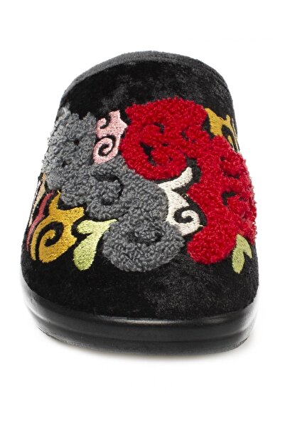 Muya 31904 Παντόφλες Καστρά με κλειστό μπροστινό μέρος Μαύρες γυναικείες παντόφλες