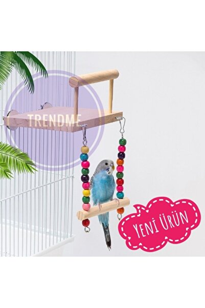 UniqBirdToys Trendme Boncuk Salıncaklı Zilli Kuş Oyun Parkı
