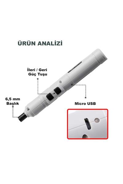 DailyLink Mini Taşınabilir Tornavida Akülü Şarjlı Elektrikli