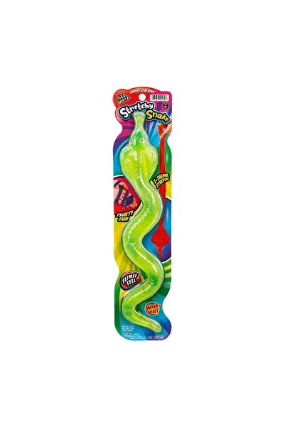 Sunman Dev Yılan Streç Yumuşak Esneyen Uzayabilen Kobra Yılanı Büyük Boy Stretchy Snake Yeşil 34 Cm