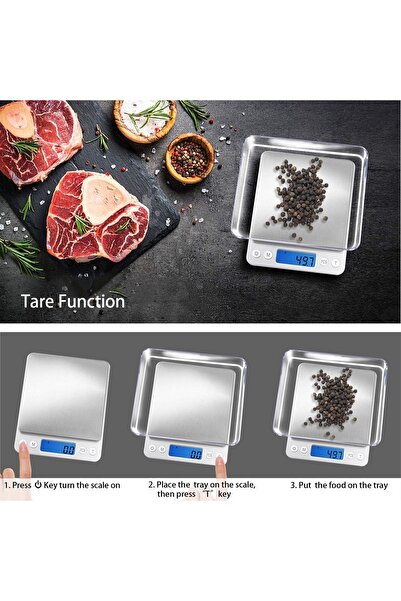 bydiz Professional Dijital Hassas Terazi - 500 Gr./0.01 Gr. Tartı Lcd Ekran