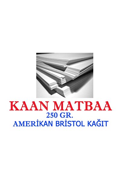KAAN MATBAA Amerikan Bristol Kağıt A4 250 Gr - 50 Adet