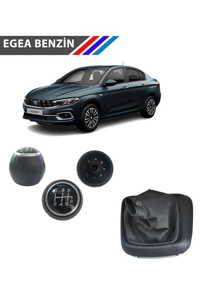 ZETOTO Fiat Egea Diesel Engine 6 Advance Gear Knob and Shift Bellow Set