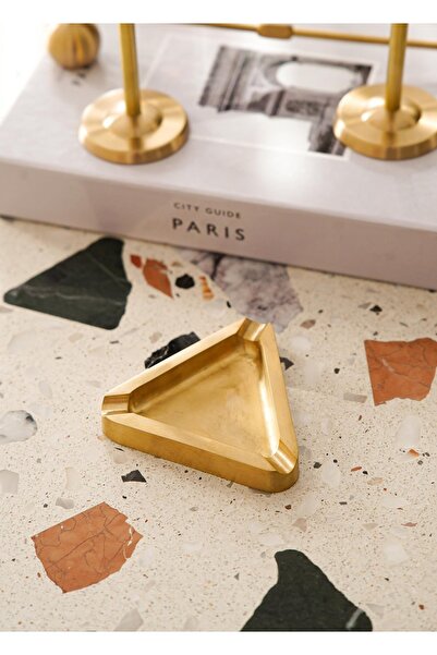 The Mia Brass Pirinç Üçgen Puro Küllük