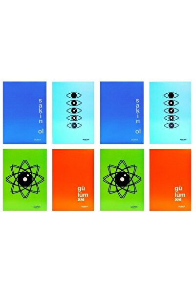 Arthobi A4 80 Yaprak Karton Kapak Dikişli Defter 4 Kareli + 4 Çizgili