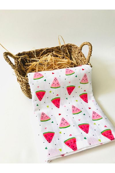 JUNİPERUS Watermelon Multi-Purpose Muslin Blanket