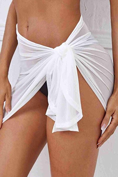 HaSzr White Tulle Pareo - Special Design