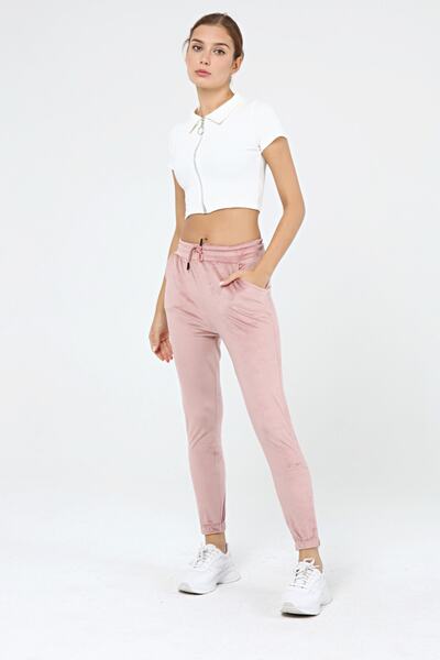Ozy Fashion Kadife Jogger Eşofman Altı