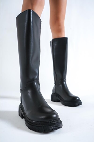 Taran حذاء Adela أسود - حذاء نسائي كاجوال، نعل سميك وتفاصيل سحاب