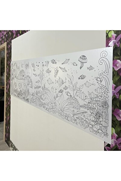 statik kağıt Statik Tutunma Özellikli Doya Doya Boyama 60x200 Cm (DENİZ ALTI ...