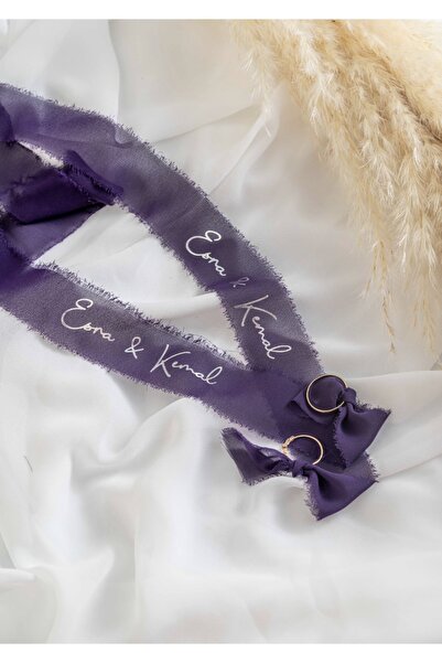 Renna Parıltılı Yazılı Nişan & Söz Yüzük Kurdelesi Kişiye Özel Kumaş Kurdele ...