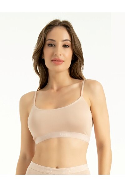 by İGP Women's Skin Color Bamboo Padded Thin Straps Comfortable Bustier Bra