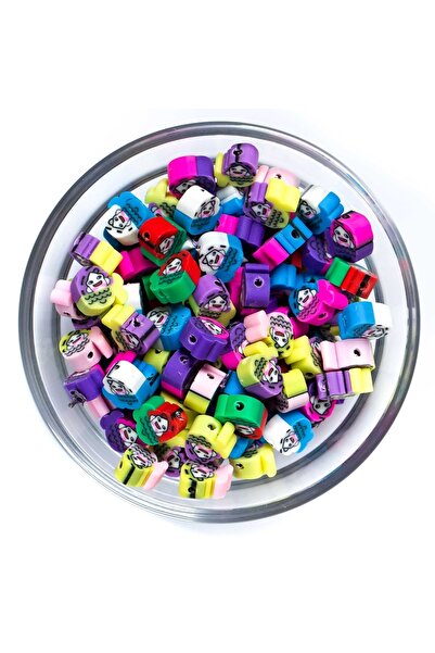 yfhobi 10 Adet - Polimer Fimo Boncuk, Karışık Renkli Balık Desenli Polimer Ki...