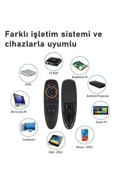 VONTAR G10 Akıllı Sesli Uzaktan Kumanda 2.4g Usb Alıcılı Mini Kablosuz Akıllı Uzaktan Kumanda Android Tv
