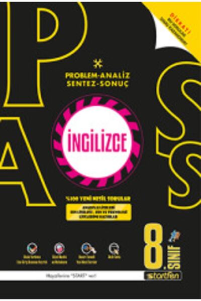Startfen Yayınları Pass 8. Sınıf Ingilizce Yeni Nesil Soru Bankası