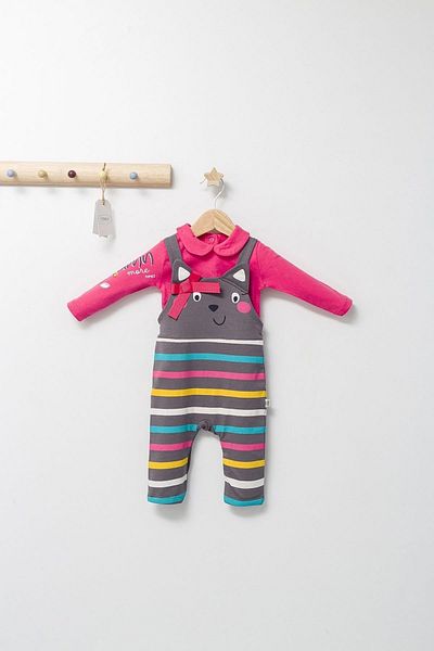Tongs Baby Colorful Autumn Baby Salopet Set Anthracite
