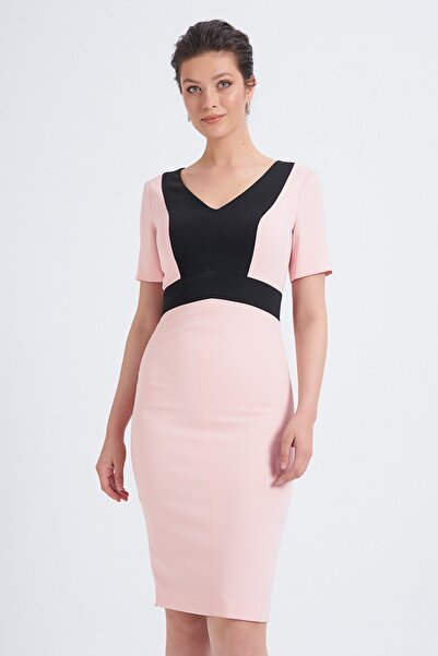 Balizza Blz-v Yaka Parça Detaylı Elbise