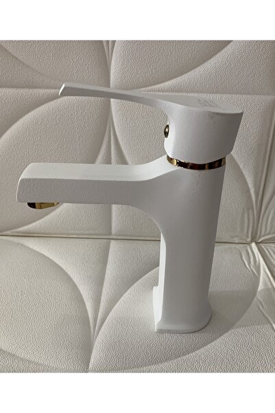 Sedef Beyaz-gold Lavabo Bataryası