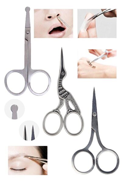 MUJGAN Kaş Burun Çok Amaçlı Makas 3'lü Set