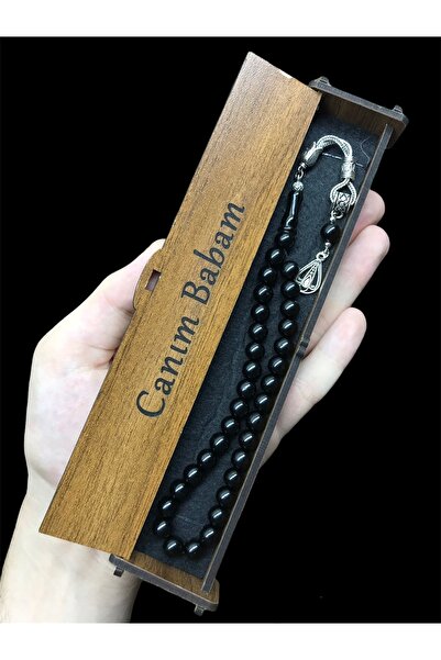 KANUNİ TESBİH مسبحة من الخشب المقطوع على شكل كرة - هدية للأب، هدية عيد الأب