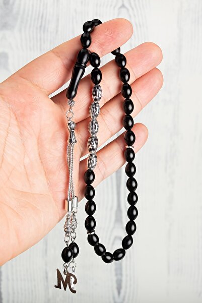 OTTOTESBİH Erkek Hediyelik Harf Püsküllü Oltu Tesbih, Isimli Tespih