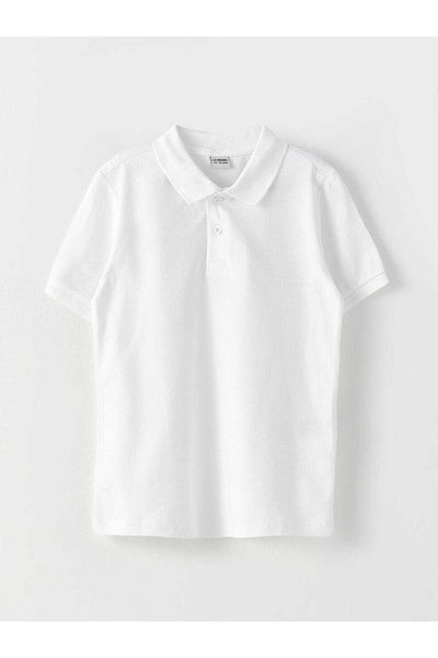 LC Waikiki Tricou de bază din bumbac pentru băiat cu gât polo, pachet de 2