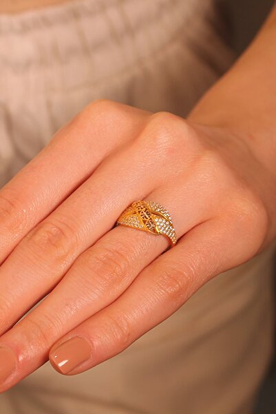 Adil İdil Kuyumculuk Çiçek Model Taşlı Yüzük