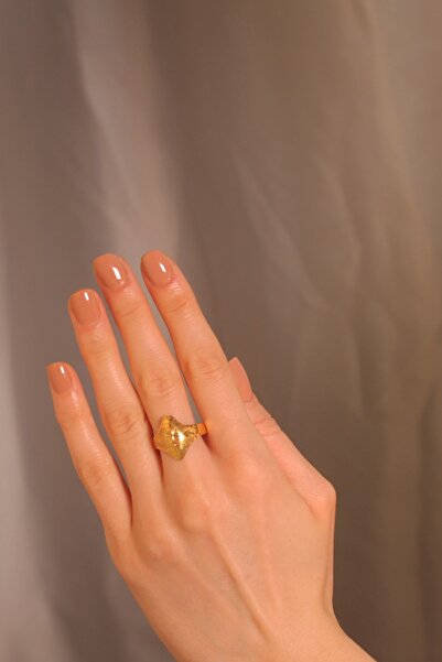 Adil İdil Kuyumculuk Simetrik Kesim Simli Kalem Işlemeli Yüzük