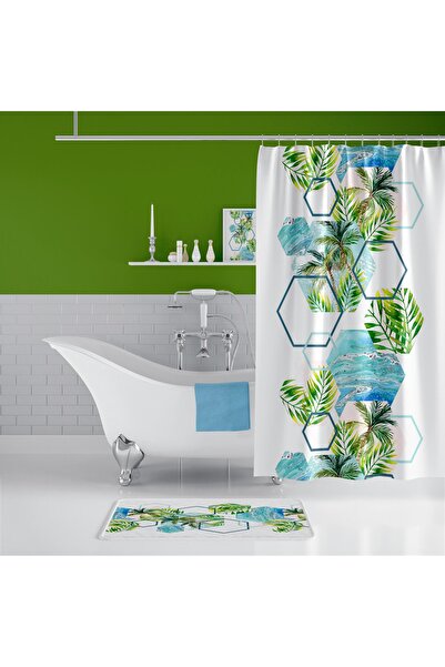 Zethome Завіса для ванної кімнати 1x180x200 Одностулкова завіса для душу з кі...