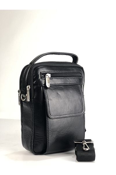 fawori deri Men's Navy Blue Genuine Leather Hand and Messenger Bag Fw002-navy blue