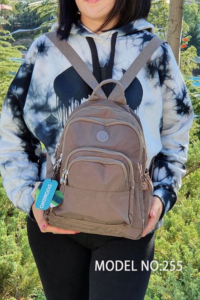 FCSTORE Unisex Backpack Daily Use Mink 8 Pockets with Tablet Compartment Waterproof 30x25x12cm Model No:255