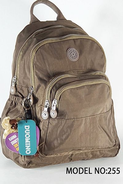 FCSTORE Unisex Backpack Daily Use Mink 8 Pockets with Tablet Compartment Waterproof 30x25x12cm Model No:255