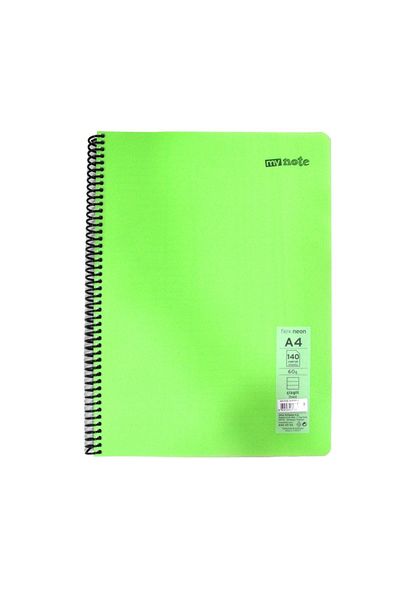 Mynote Green Lined Flex Neon Notebook A4 140 Yp