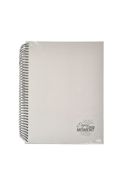 Mikro Lined School Notebook 120yp Hard Cover - Gray - 17x24