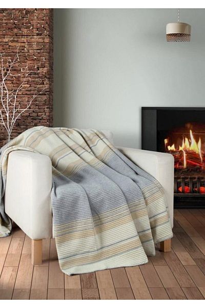 Elfida Home&Kids Cotton Blanket Single Gray Striped