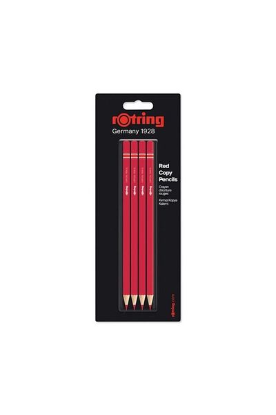 Rotring قلم نسخ أحمر - عبوة من 4 قطع2094217
