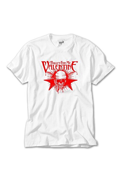 Z zepplin Tricou alb Bullet For My Valentine Skull