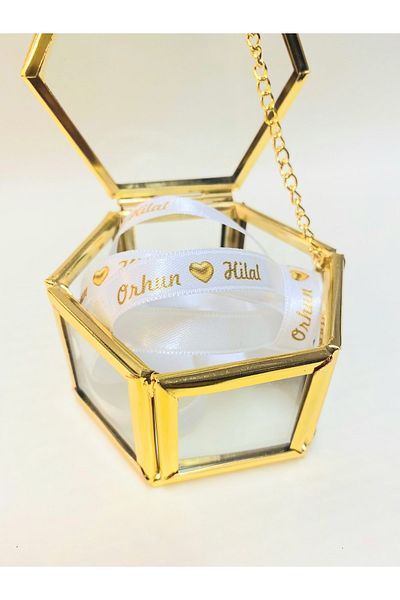 baskıtek Panglică pentru inel de logodnă, panglică albă