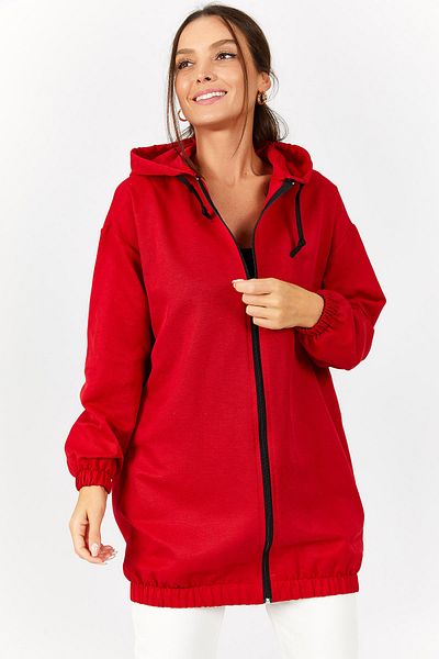 armonika Regenjacke - Rot - Zweireihig