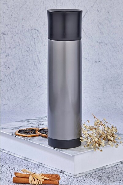 qussine Paslanmaz Çelik Termos 500 ml Çay Termosu Ckr2021 Gri