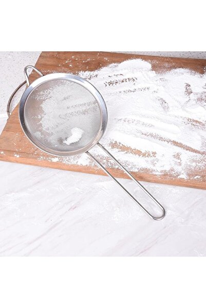 Elite House 3'lü Tel Süzgeç Pirinç Süzgeci Çelik Süzgeç Metal Süzgeç Un Eleme
