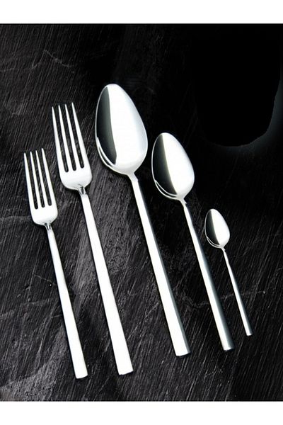 Zagori 6-Piece 30-Piece Natural Cutlery Set Flat Model