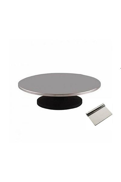 intime endüstriyel mutfak Cake Plastering Stand - Cast Body - 15 Cm Scraper