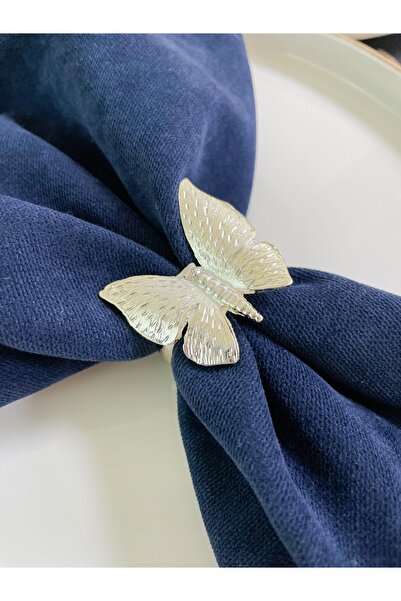 iQey Home Kelebek Figürlü Peçete Halkası / Silver Peçete Yüzüğü